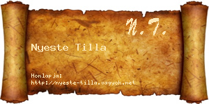 Nyeste Tilla névjegykártya